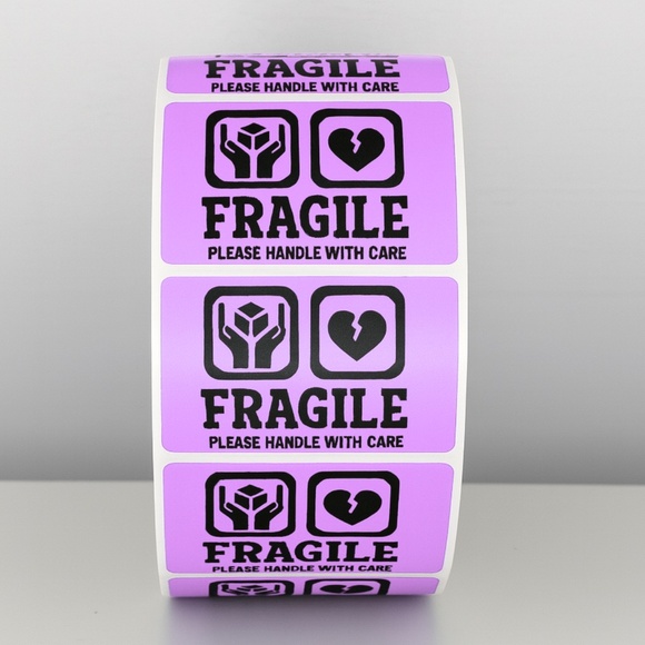 📦 Fragile Shipping Stickers | Handle With Care Labels | Red Warning LABELS - Picture 9 of 11